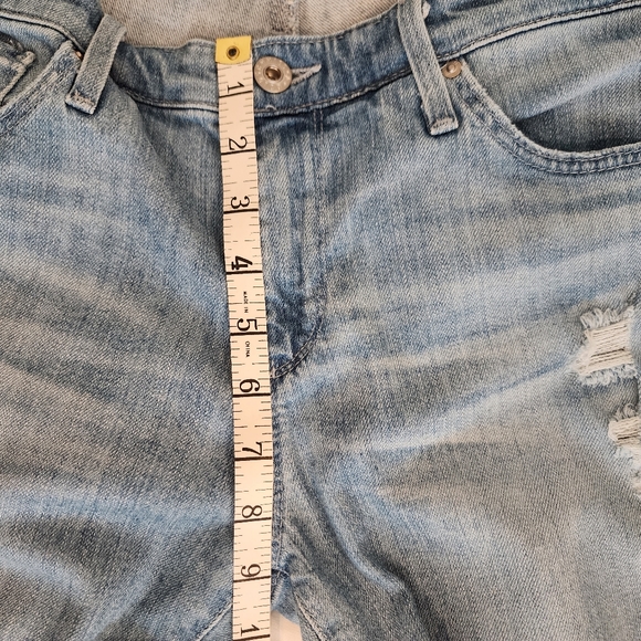 AG the Mid Rise Stevie Capri Slim Straight Distressed Size 28 - Picture 13 of 13
